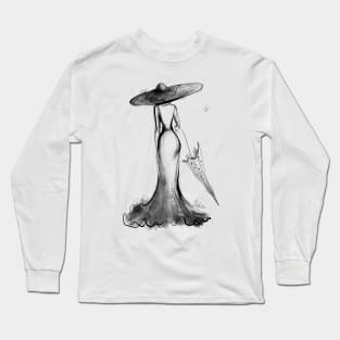 Lady with Umbrella Long Sleeve T-Shirt